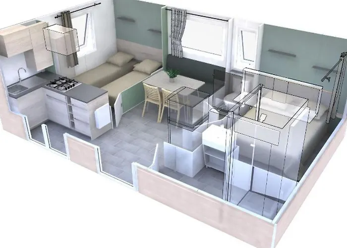 Mobil-home Avec Terrasse - 4 Pers. - Api-1-52-2164 Anduze